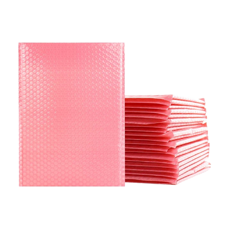 50 Pcs 15X20 + 4cm 핑크 버블 메일 링 셀프 씰링 패딩 봉투 전송 가방 사무실, 주택 및 상점에 적합